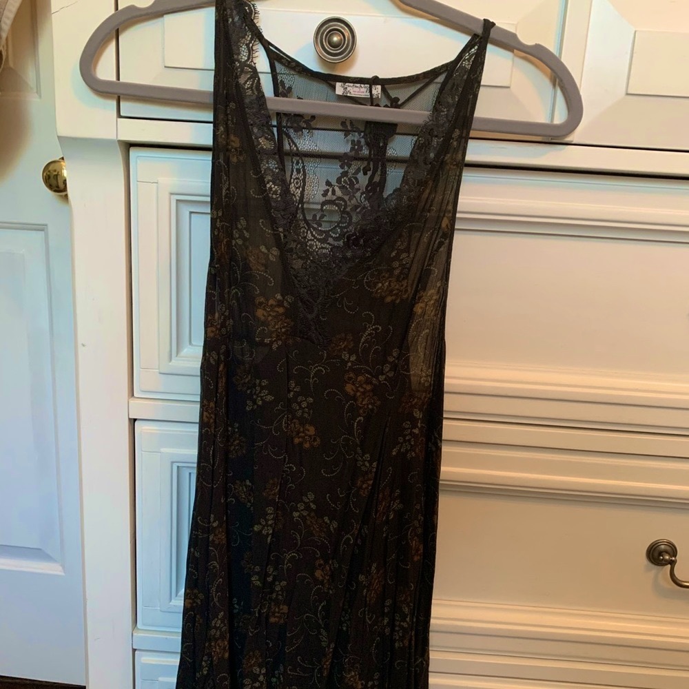Free People Flowy Dress with Lace Back